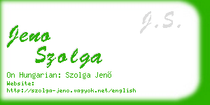 jeno szolga business card